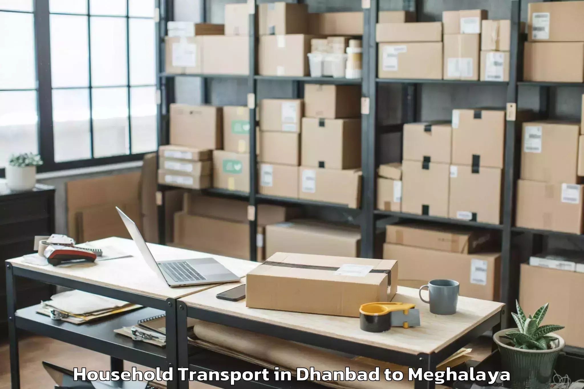 Trusted Dhanbad to Umling Household Transport